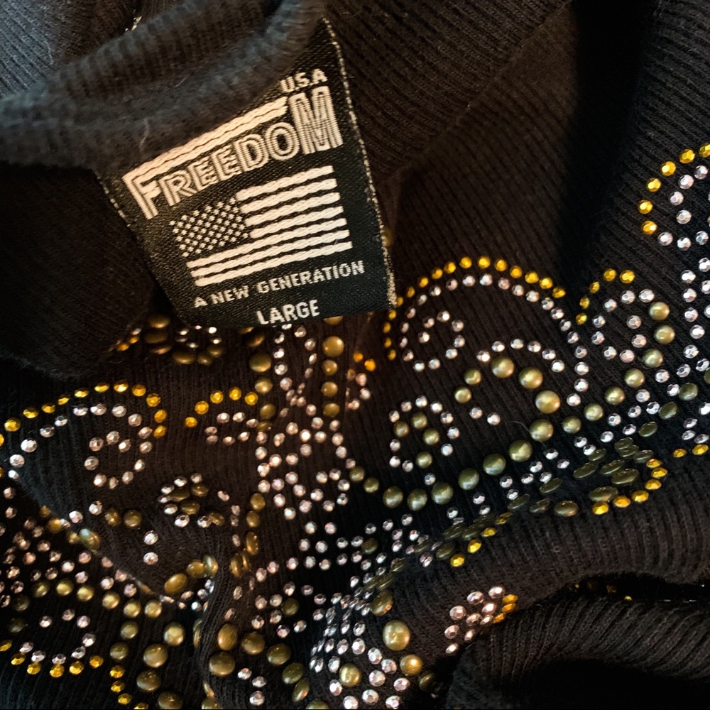 Freedom USA Ribbed Rhinestone Shirt - Picture 4 of 4